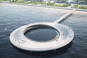Proposed urban swimming pool in Lisbon brings river closer to the city